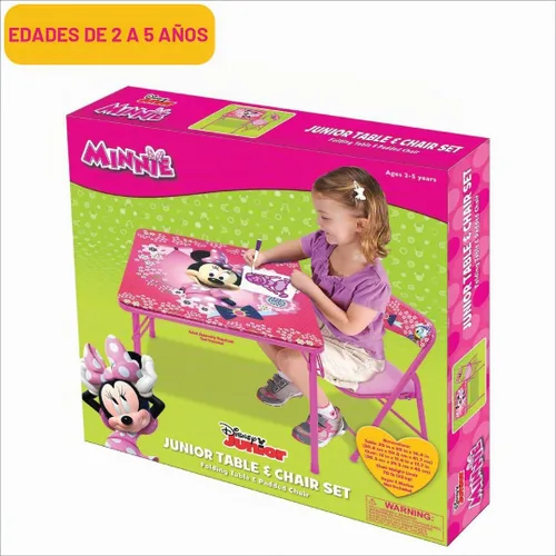 Vista 4 de Minnie Mouse - Juego de 1 mesa y 1 silla para edades de 24 a 48 meses, mesa: 20 x 20 x 16.4 pulgadas (largo x ancho x alto). Silla: 12 x 11.6 x 17