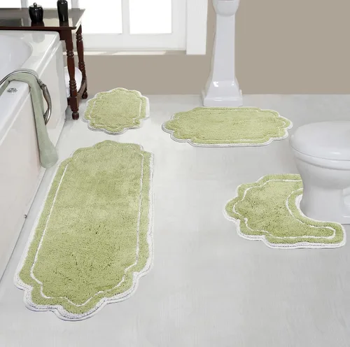 Vista 45 de Home Weavers - Tapete de baño 100% algodón copetudo, supersuave y absorbente, lavable a máquina y apto para secadora lino