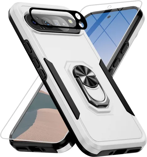 Vista 27 de Funda para Google Pixel 9 Pro XL [protección contra caídas de grado militar de 15 pies] con protector de pantalla y protector de lente, resistente a