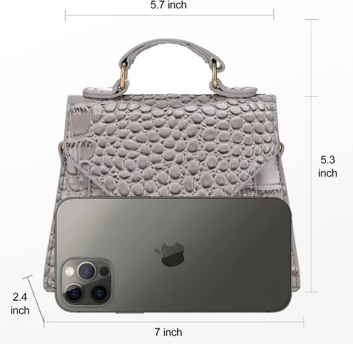 Vista 5 de Womens Trendy Mini Designer Crossbody Bags Top Handle Clutch Handbag Cute Shoulder Purse