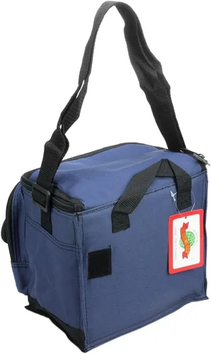 Vista 2 de Transworld Bolsa térmica duradera de lujo con correa para el hombro, (9 x 7 x 8 pulgadas, azul marino)