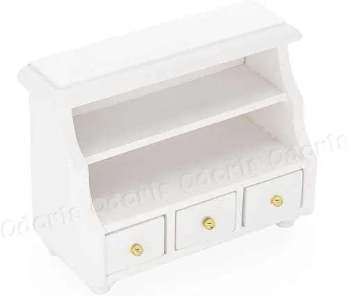 Vista 2 de Odoria 1/12 Mueble de baño en miniatura Accesorios para muebles de casa de muñecas