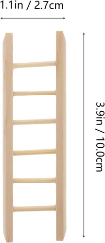 Vista 6 de Mini escalera de juguete para mascotas, mini casa de muñecas, muebles de casa de muñecas, escalera de madera, pequeña figurita, decoración