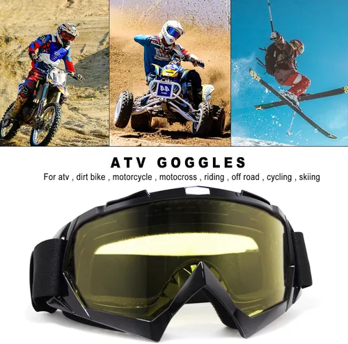 Vista 7 de Gafas para bicicleta de motocross, motocicleta, ATV, lentes para cuatro ruedas todoterreno, gafas de casco de carreras MX