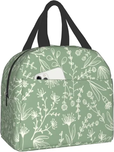 Vista 12 de Nerxy Lonchera a cuadros de búfalo azul, moderna, 8 x 5 x 8.5 pulgadas, suave bolsa de almuerzo para mujeres, niños, adultos, trabajo, escuela