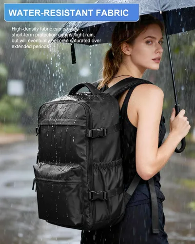 Vista 7 de winspansy Mochila de viaje esencial de viaje con bomba de aire, bolsas de compresión para viajes, transporte aprobado por vuelo, mochila