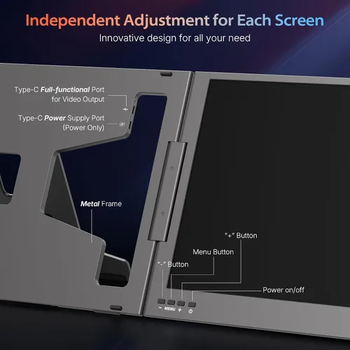 Vista 8 de QQH - Extensor de pantalla para laptop, 15.6" 1080P Ultra-Slim Laptop
