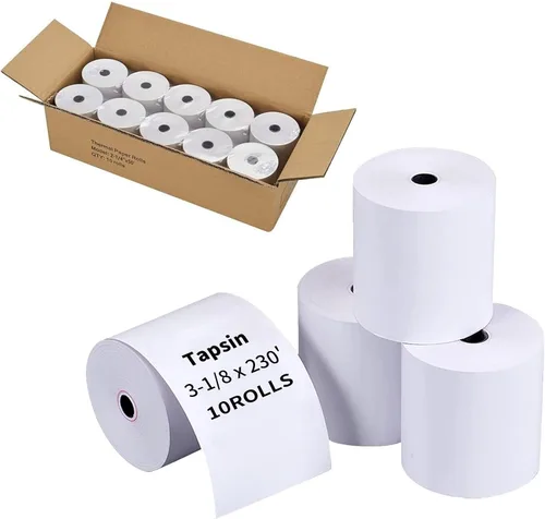 Vista 13 de Papel térmico de recibo de 2-1/4 pulgadas x 50 pies (10 rollos), se adapta a impresoras térmicas POS de 2.283 in, calidad premium, biodegradable