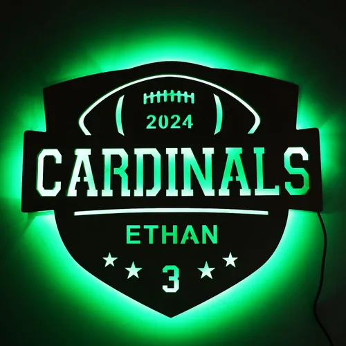Vista 6 de Letrero de béisbol personalizado, nombre de jugador de béisbol personalizado, luz LED de béisbol, letrero de pelota de béisbol personalizado
