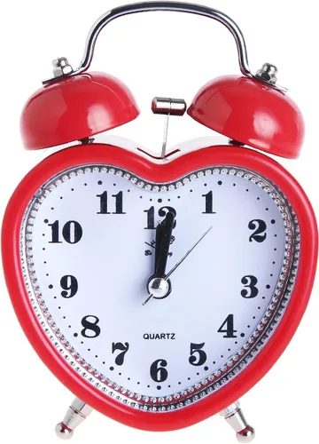 Vista 8 de SHISEDECO - Reloj despertador de 3 pulgadas, con doble campana, alarma fuerte, silencioso, analógico, de cuarzo, con luz nocturna, operado por