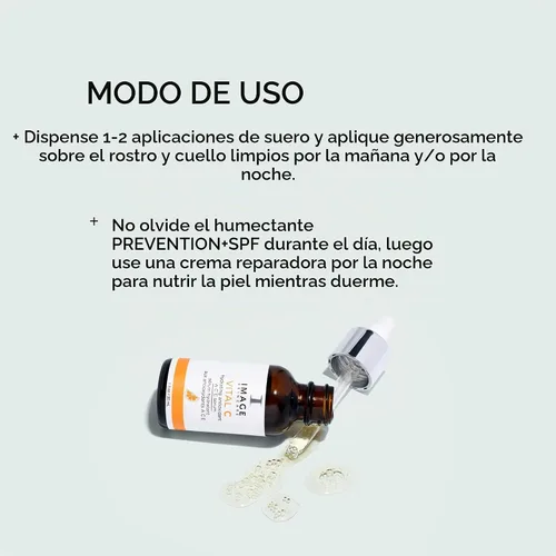 Vista 6 de IMAGE Skincare, VITAL C Suero hidratante de vitamina A C E, complejo iluminador, 1 fl oz