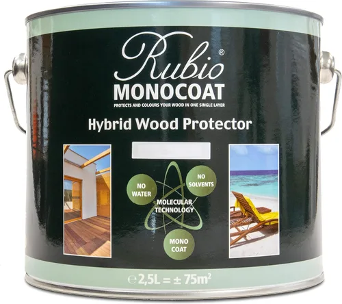 Vista 9 de Rubio Monocoat Protector de madera híbrido de 300 pies cuadrados - Chocolate Acabado de aceite de madera exterior, color y protección UV