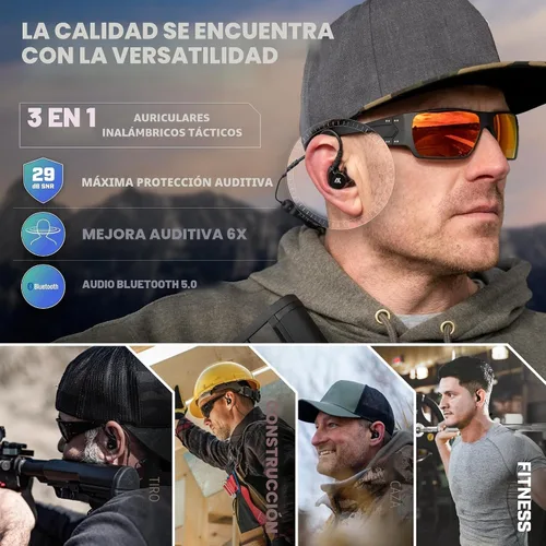 Vista 2 de AXIL GS Extreme 2.0 Shooting Ear Buds – Hearing Enhancement & Noise Isolation Bluetooth Earbuds – w/Dynamic Speakers – 25-Hour