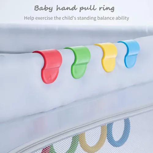Vista 6 de Anillos de dominadas para bebés, corralito para ejercicios de caminar, asistente de pie, 4