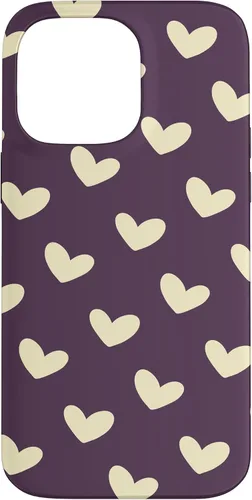 Vista 21 de Yellow Heart Pattern Minimalist Love Case for iPhone 16