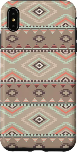 Vista 11 de Funda rústica para iPhone 16 con patrón azteca occidental bohemio