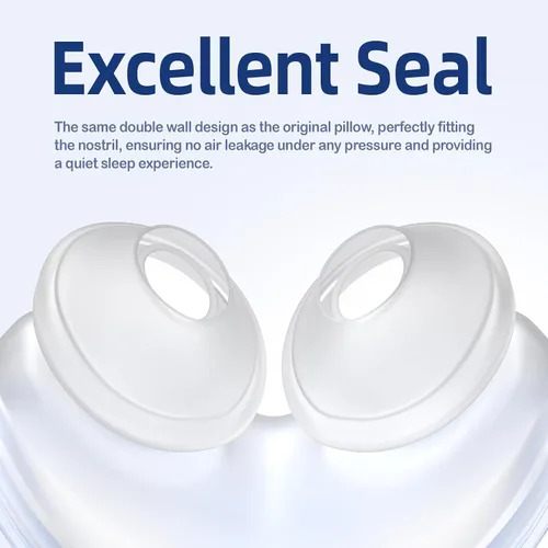 Vista 3 de Paquete de 3 cojines nasales de repuesto para ResMed AirFit P10, compatible con marco original Airfit P10, suministros de silicona CPAP de repuesto