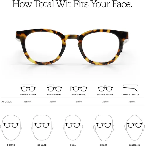 Vista 4 de eyebobs - Total Wit Gafas de lectura prémium para hombres y mujeres Marco redondo