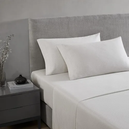 Vista 13 de Vera Wang - Juego de sábanas Queen, ropa de cama de lujo de algodón satinado, 800 hilos, juego de ropa de cama suave y lisa (Beige, Queen)