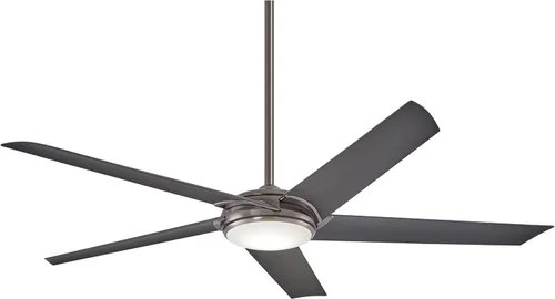 Vista 2 de Ventilador de techo Minka-Aire F617L-BN, 60", led inteligente, acabado de níquel cepillado y aspas plateadas