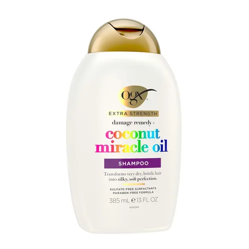 Vista 7 de Ogx Champú de aceite de coco Miracle + remedio para el daño extra fuerte, 13 oz