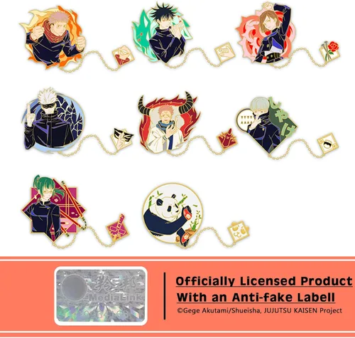 Vista 5 de Broche de esmalte de anime insignias de metal figura de anime regalos de insignia de metal para mujeres hombres y fanáticos