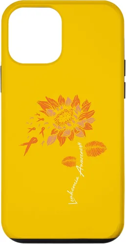 Vista 16 de iPhone 16 Leukemia Blood Cancer Awareness Orange Ribbon Sunflower Case