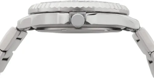 Vista 2 de SunTime Reloj de cuarzo de 1.575 in para hombre, correa de acero inoxidable de 0.787 in, esfera de color del equipo y bisel