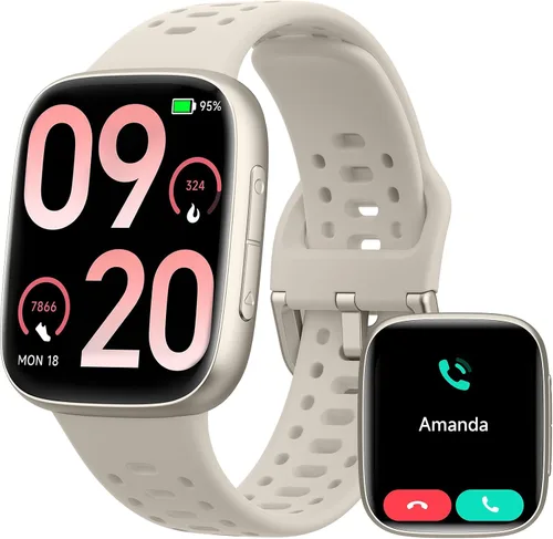Vista 9 de Fitpolo Smart Watches for Men Android iPhone (2 Bands), [1.85" AMOLED Screen] Smartwatch Fitness Tracker 3ATM Waterproof with Bluetooth Calls, Heart
