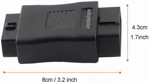 Vista 8 de OBD2 OBDII Full 16 Pin macho a hembra OBD Cable Divisor Convertidor Adaptador para Diagnóstico Puerto Extensor (negro)