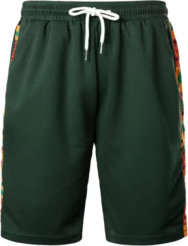 Vista 4 de Conjunto de camiseta y pantalones cortos para hombre con estampado africano de LucMatton