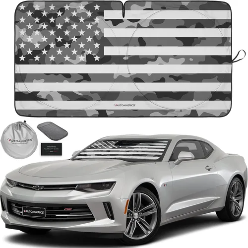 Vista 20 de Parasol de Parabrisas de Una Pieza - Parasol Cromado Líquido Plegable para Ventana Delantera de Auto para Carros SUV Camión - Protector Visor