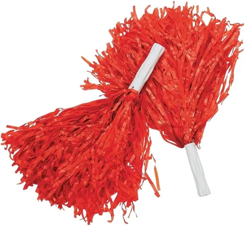 Vista 2 de Fun Express - Pompones rojos (12 piezas) - Juguetes - Juego activo - Pompones - 12 piezas