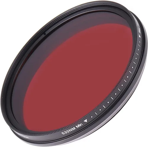 Vista 6 de FocusFoto FOTGA - Filtro IR infrarrojo ajustable todo en uno de 1.693 in, lente de rayos X, variable de 530 nm a 650 nm, 680 nm, 720 nm, 750 nm