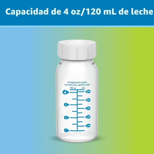 Vista 6 de Dr. Brown's Botellas de recolección de leche materna con tapas de almacenamiento, compatibles con extractores de leche, recolecta, almacena
