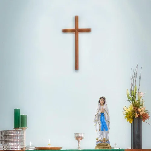 Vista 5 de Lourdes - Estatua de Virgen María, estatuas católicas de 5.7 pulgadas, estatuas de resina de regalo católico, adecuadas para decoración religiosa