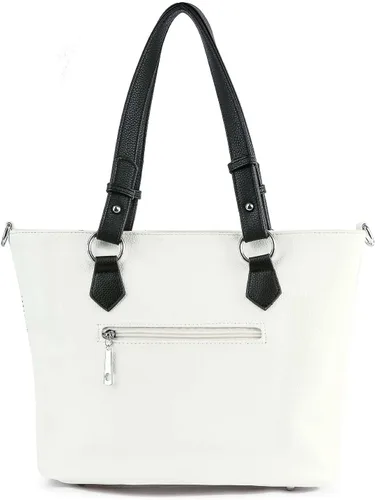 Vista 3 de Bolso de mano brillante grande de cuero para mujer, extra grande