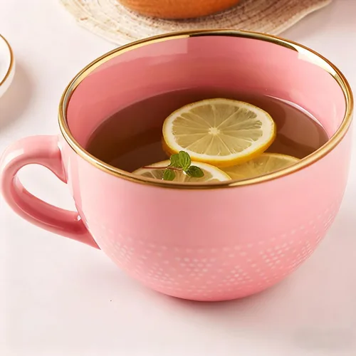 Vista 10 de Disoza Taza de Café Grande Violeta de 24 Onzas Taza de Sopa de Gran Tamaño Porcelana 700 ML Taza de Té XXL Cuencos de Cereales Taza de Sopa Ramen