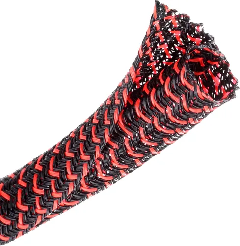Vista 8 de 10 pies - Funda trenzada para gestión de cables de 1/2 pulgada Protector de cable - Conducto de alambre dividido autoenvolvente para Beige