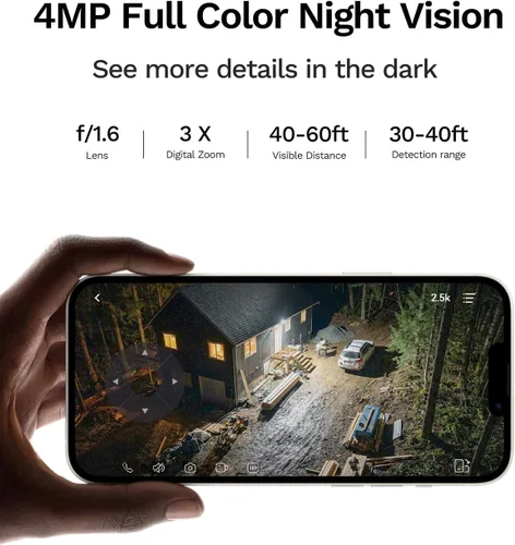 Vista 3 de Cámara de seguridad solar celular dual de la lente 4G LTE al aire libre
