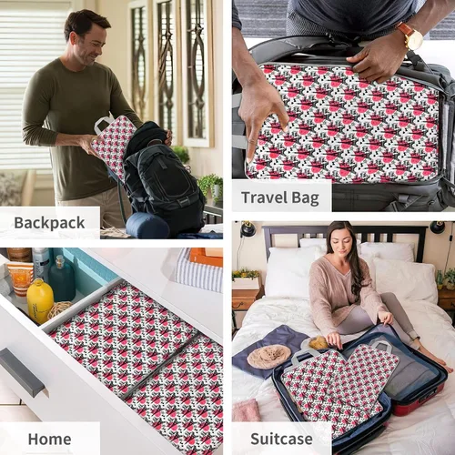 Vista 6 de Juego de 7 cubos de compresión para maletas, bolsas organizadoras de viaje para equipaje, juego de bolsas organizadoras de equipaje expandibles