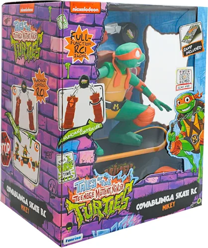 Vista 7 de Teenage Mutant Ninja Turtles Mikey Cowabunga Skate RC Car Toy, imita trucos reales de patinaje, a partir de 5 años