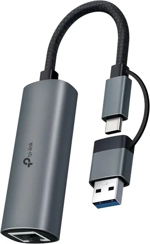 Vista 15 de TP-Link Divisor Ethernet 1 a 2, 1000 Mbps de alta velocidad de doble puerto divisor de Internet, compatible con Cat8/7/6/5e/5, cables USB-C
