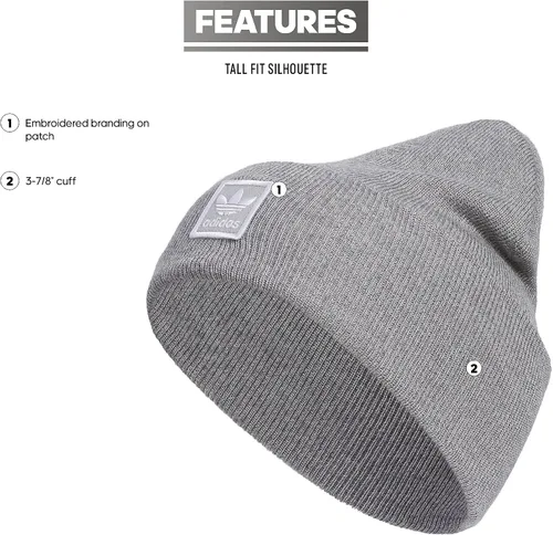 Vista 2 de adidas Unisex-Adult Tall Utility Cuff Beanie