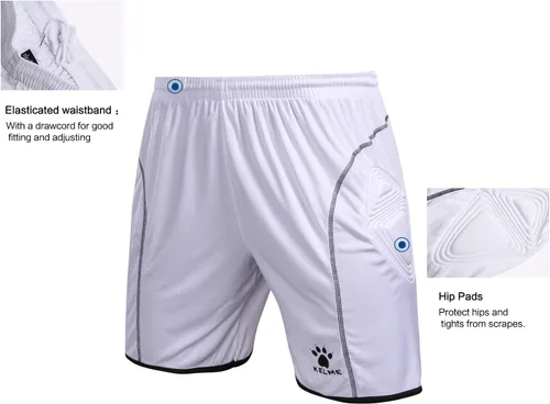 Vista 5 de KELME Camiseta y pantalones cortos acolchados de portero para hombre, camisas y pantalones de portero de fútbol juvenil, kit de uniforme de portero
