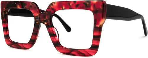 Vista 2 de Zeelool Elegantes gafas cuadradas de gran tamaño con bloqueo de luz azul para mujer, 100% protección UV400 Brandon VFP0306