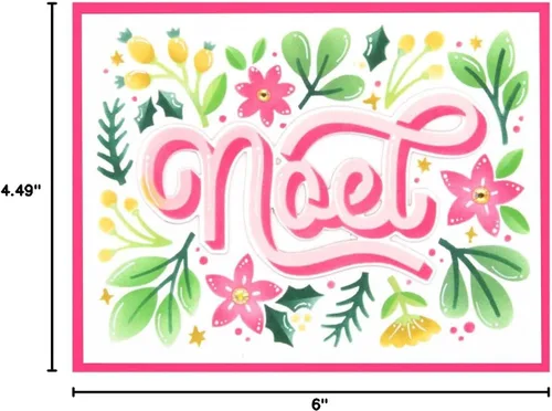 Vista 8 de Spellbinders Noel Foliage Bundle - Plantilla y troquel, transparente y metal