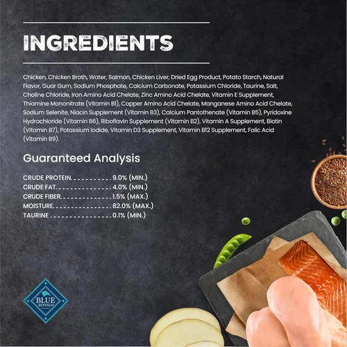 Vista 5 de Blue Buffalo Wilderness Wild Delights Carne Morsels - Alimento húmedo para gatos adultos, con alto contenido de proteínas y sin granos