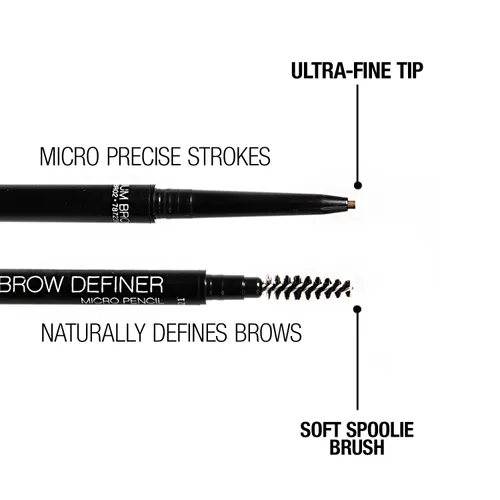 Vista 5 de Palladio Beauty - Lápiz definidor de cejas, lápiz de cejas ultra preciso con poder de larga duración, brocha de carrete mezcla color para un acabado