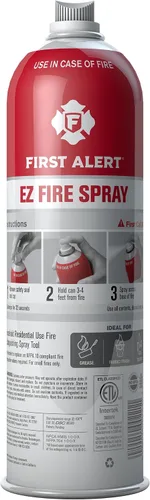 Vista 2 de First Alert EZ AF400 - Aerosol de extinción de incendios en aerosol, rojo, 18 onzas (paquete de 1)